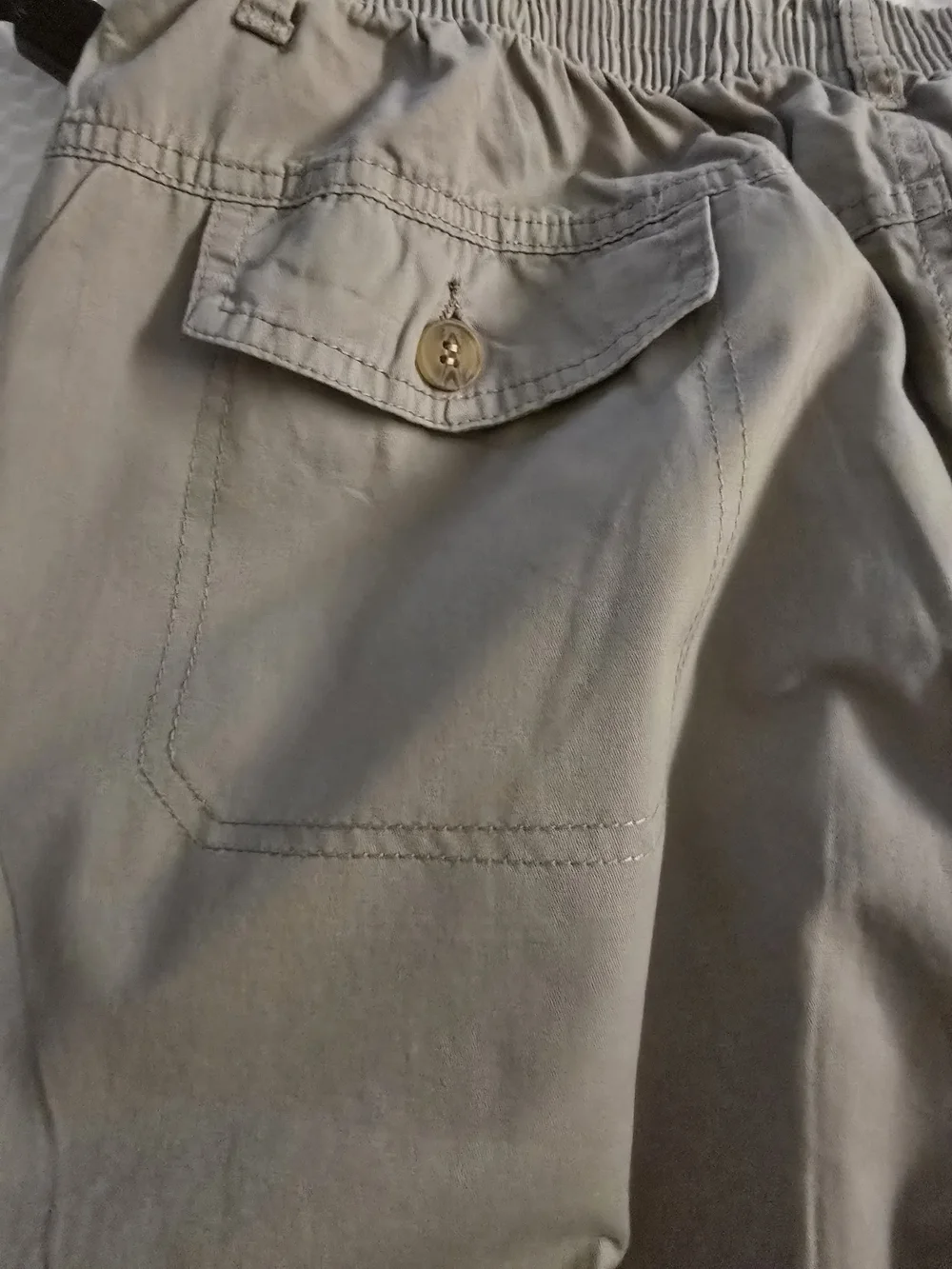 Men's Cargo Pants with Elastic Waist in Light Khaki